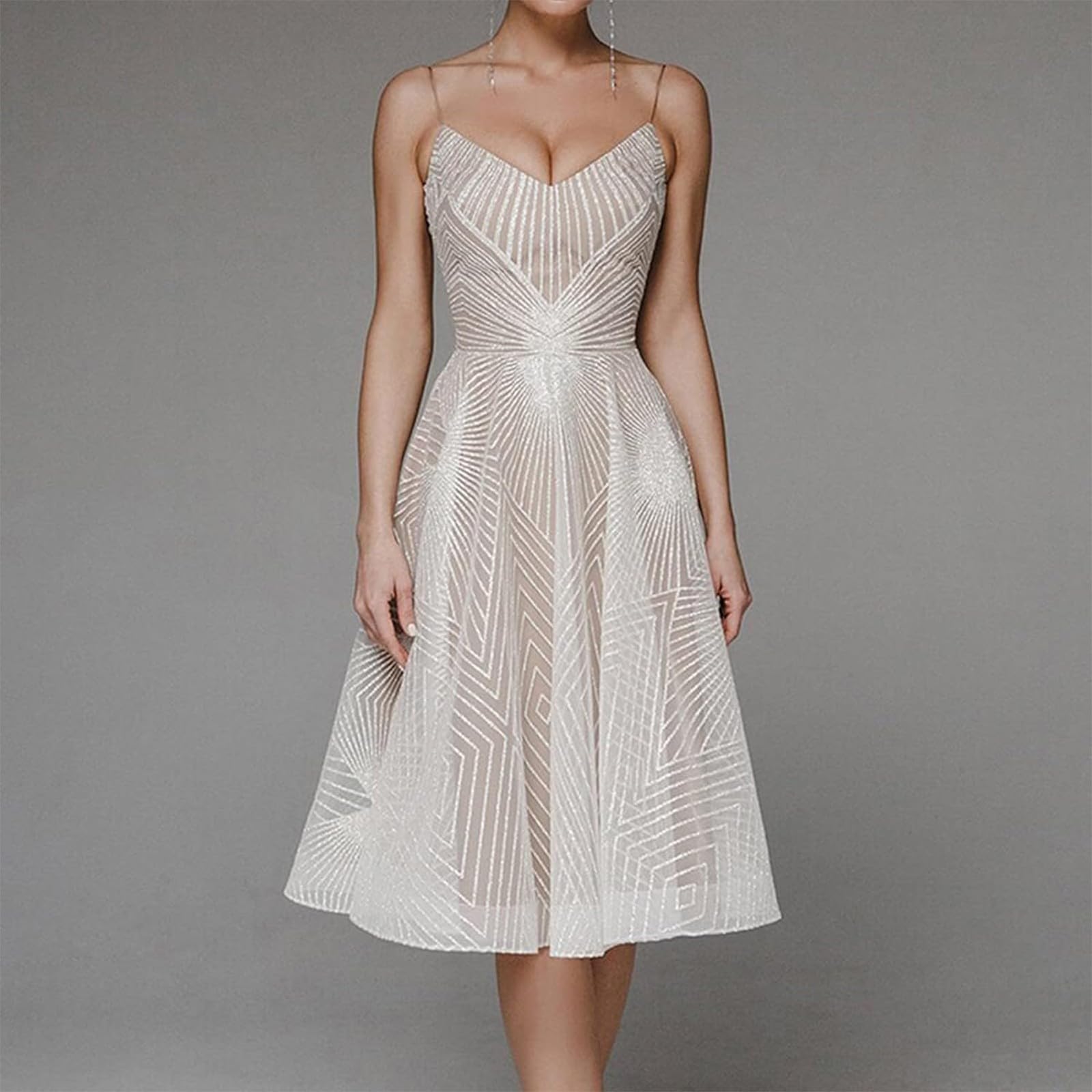 2024 Summer Dresses for Women - Wedding Guest & Date Night Camisole Dress with 70s Style Outfit (XS to 3XL) | Perfect for Beach Vacations, Garden Parties & Casual Outings
