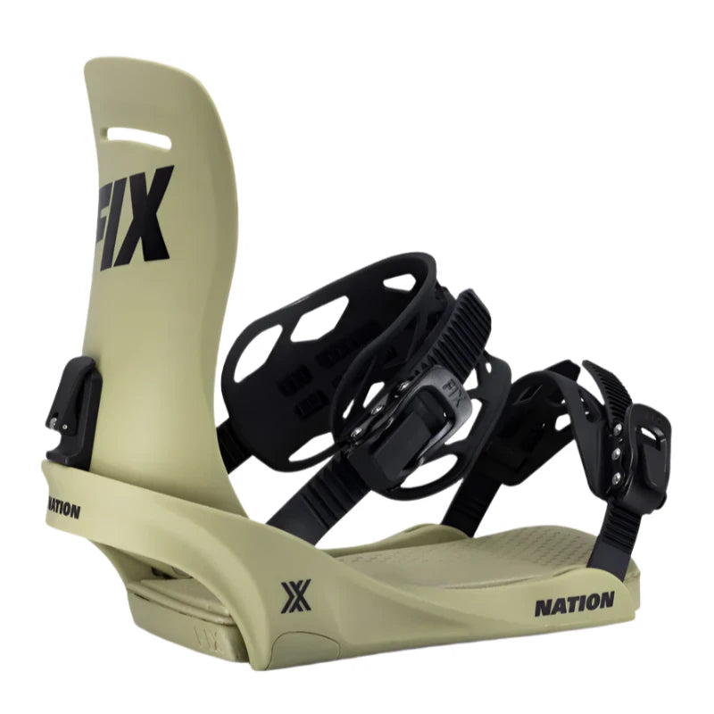 Fix Nation 2025 Snowboard Bindings - High-Performance Adjustable Snowboard Bindings for All-Mountain & Freestyle Riding | Perfect for Men & Women Snowboarders