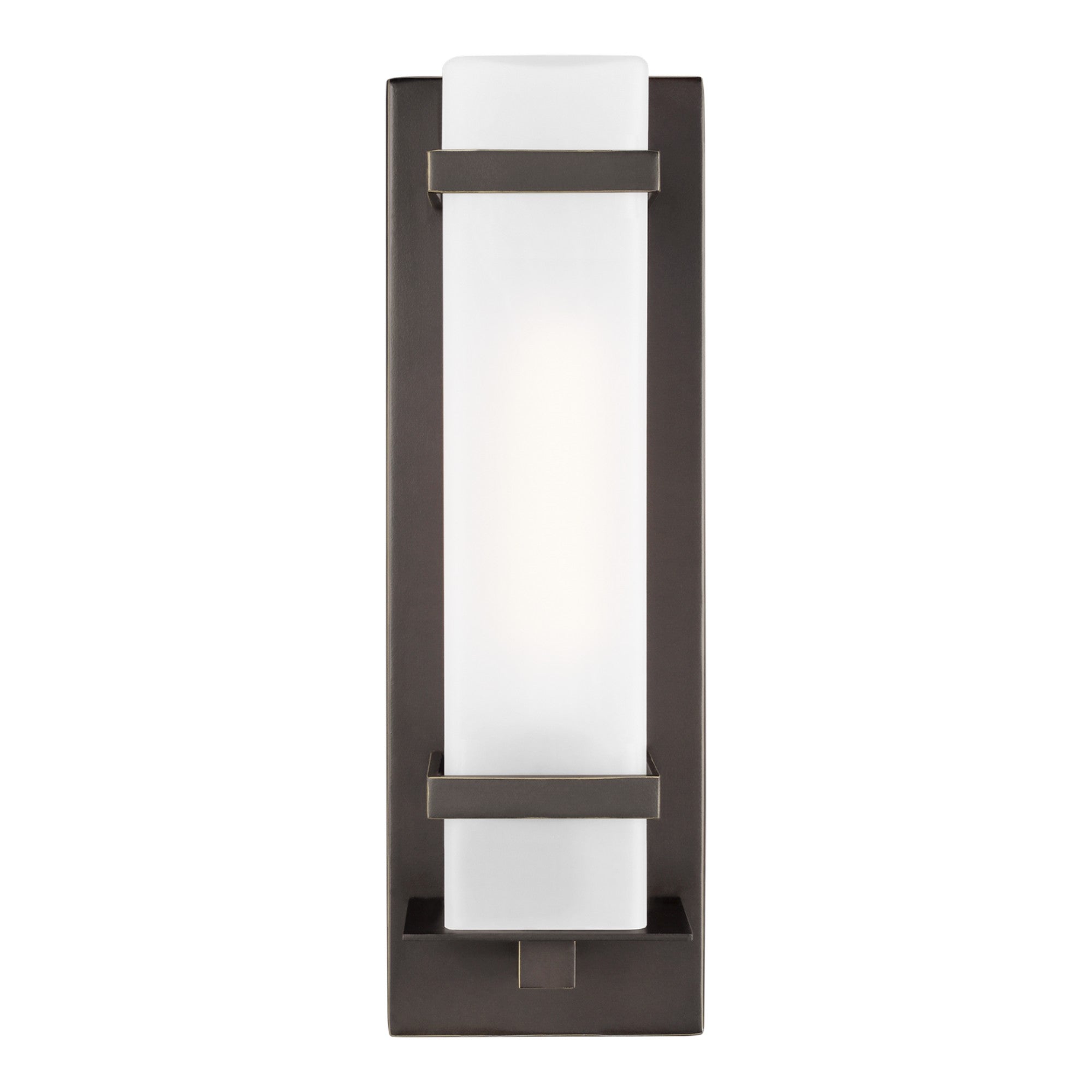 25 Inch Rectangular LED Outdoor Wall Sconce Light Fixture - Bronze Finish - Weatherproof Exterior Lighting for Porch, Patio, Garden, and Entryway