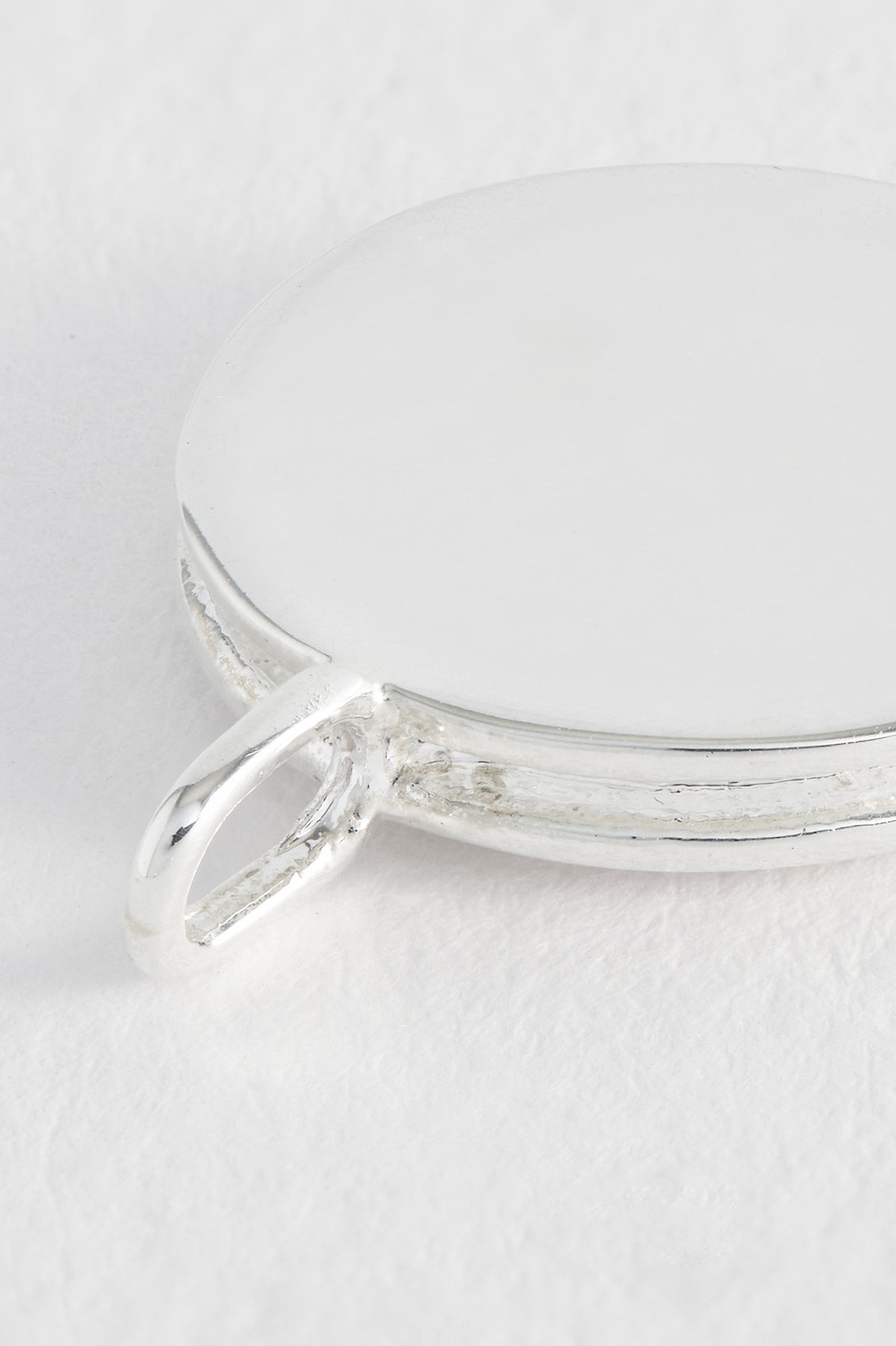 Sterling Silver Plated Engravable Large Round Disc Charm Pendant - Perfect for Jewelry Making, Custom Necklaces & Personalized Gifts (Model EB5292S) - Great for Weddings, Anniversaries & Special Occasions