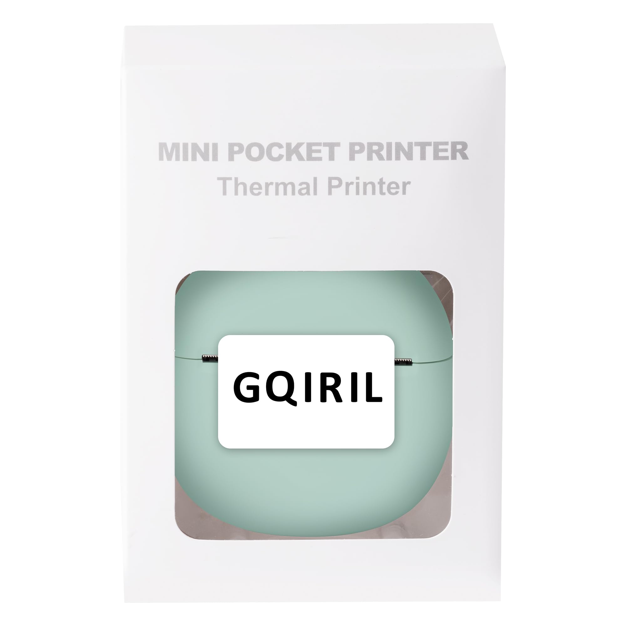 Mini Thermal Sticker Printer - Portable Bluetooth Photo Printer for iOS & Android | Wireless Label Maker with 5 Sticker Rolls | Inkless Pocket Printer for Notes, Memos & Receipts | Perfect for Home, Office & Small Business Organization (Green)