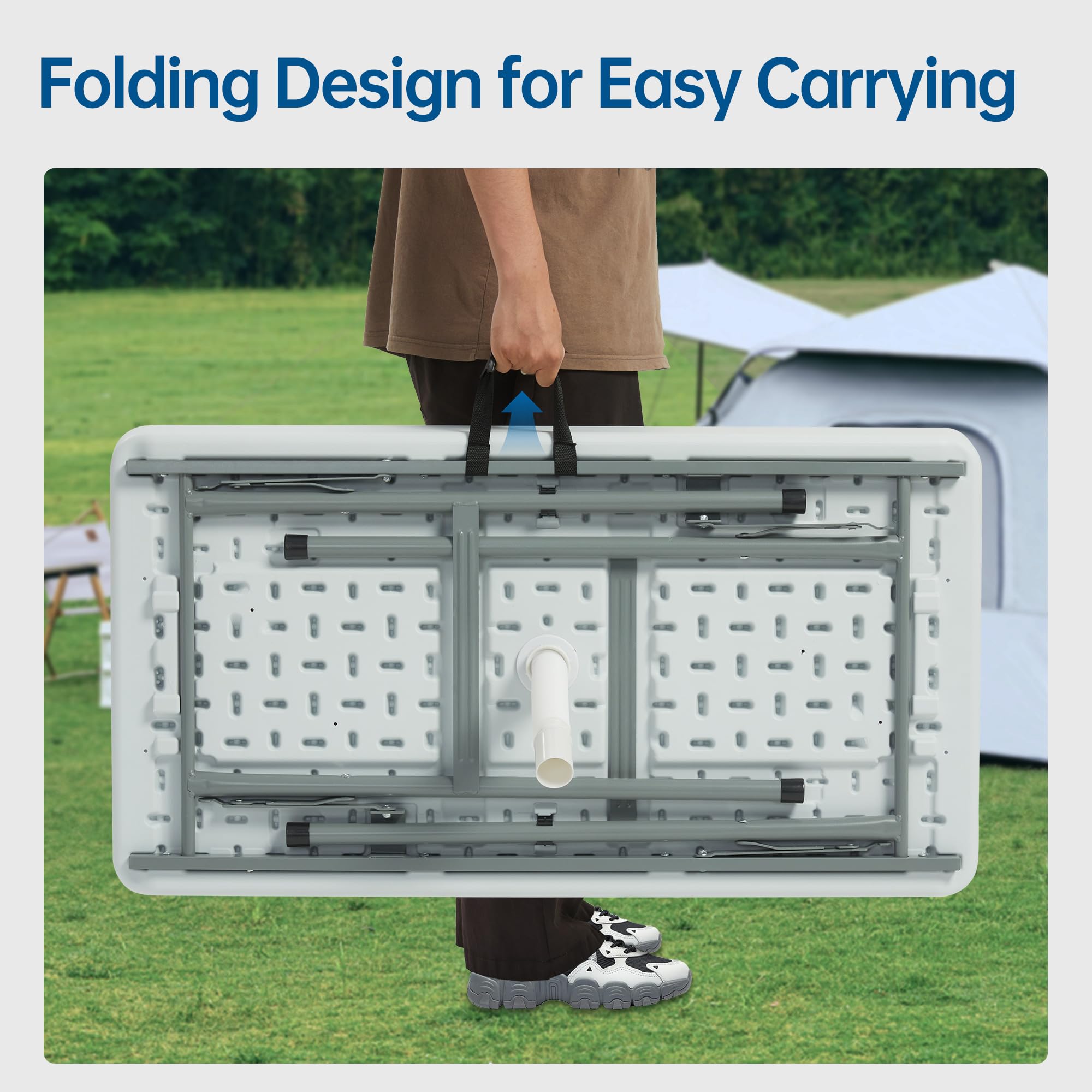 **Portable Folding Ice Cooler Table with Removable Skirt, Large Sink & Drain – Perfect for Outdoor BBQs, Camping & Tailgating Parties**