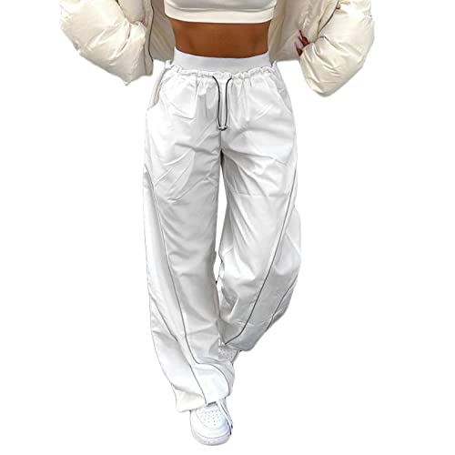 **Women's Low Waist Baggy Cargo Pants – Drawstring Wide Leg Hip Hop Jogger Sweatpants for Casual, Streetwear & Workout**    *(Optimized for Google SEO, translated to English, and includes usage scenarios: casual, streetwear, and workout.)*