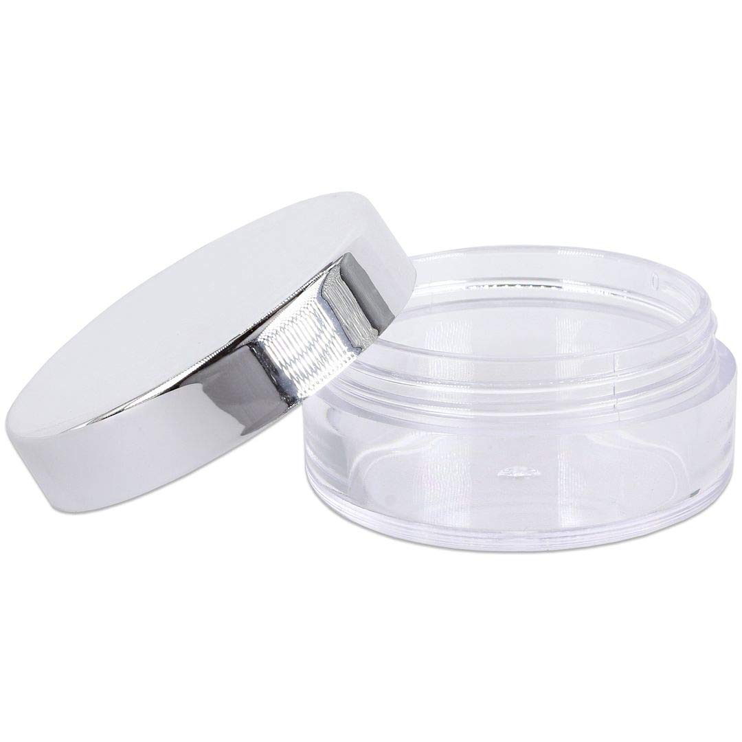 Beauticom 10ml (0.35oz) Clear Plastic Jars with Silver Lids - Leakproof Cosmetic Containers for Lotion, Cream & Ointment Storage (1000-Pack) - Ideal for DIY Beauty Products, Travel Toiletries & Small Craft Organizers