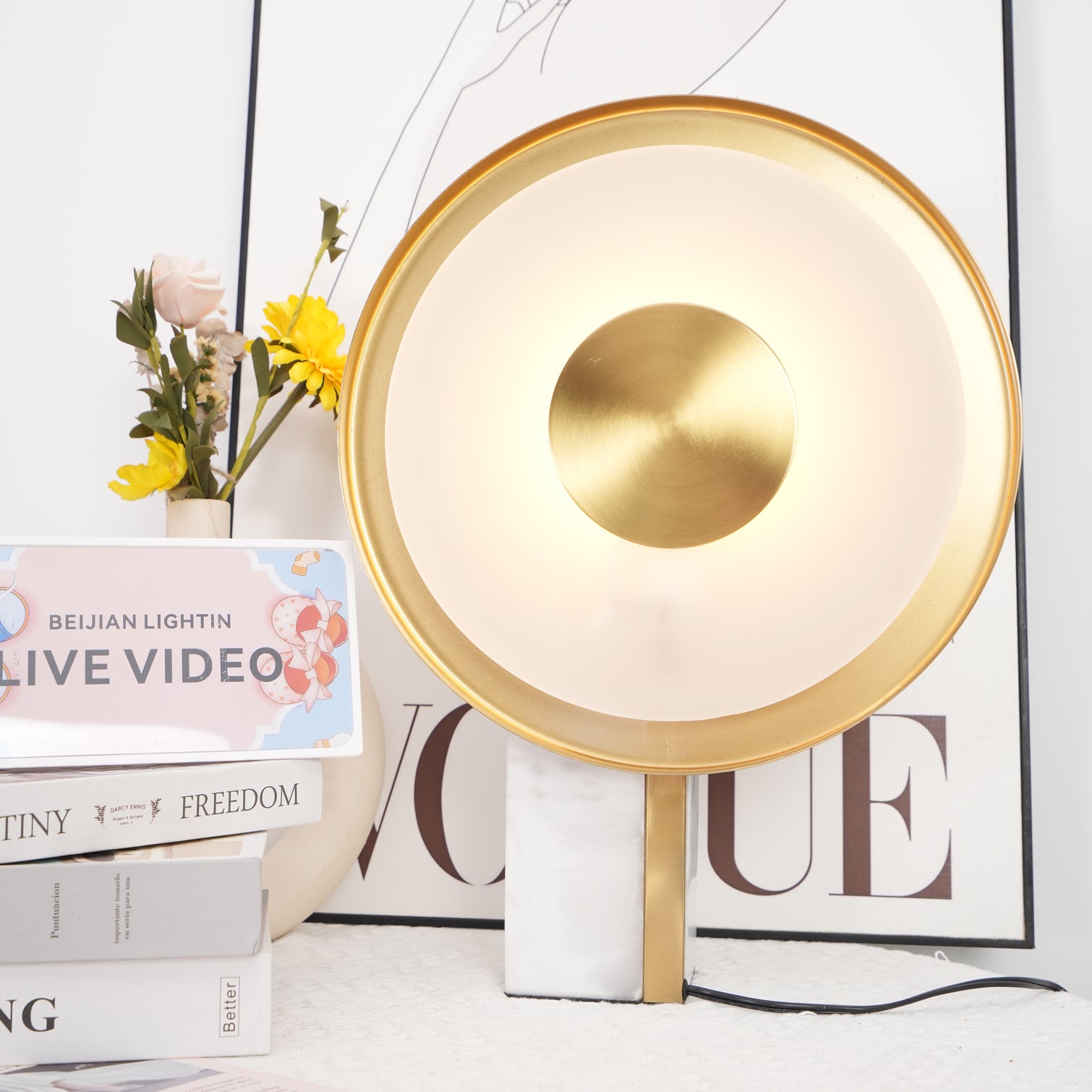 Roche Bobois Modern Table Lamp - Elegant LED Desk Light for Living Room, Bedroom & Office - Stylish Home Decor & Reading Light