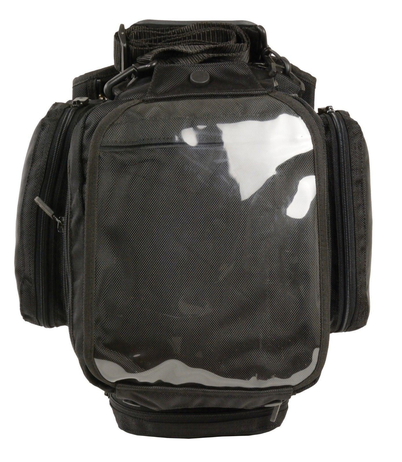 Extra Large Magnetic Motorcycle Tank Bag - Waterproof Nylon Backpack for Bikers - Black | Perfect for Long Rides & Daily Commutes