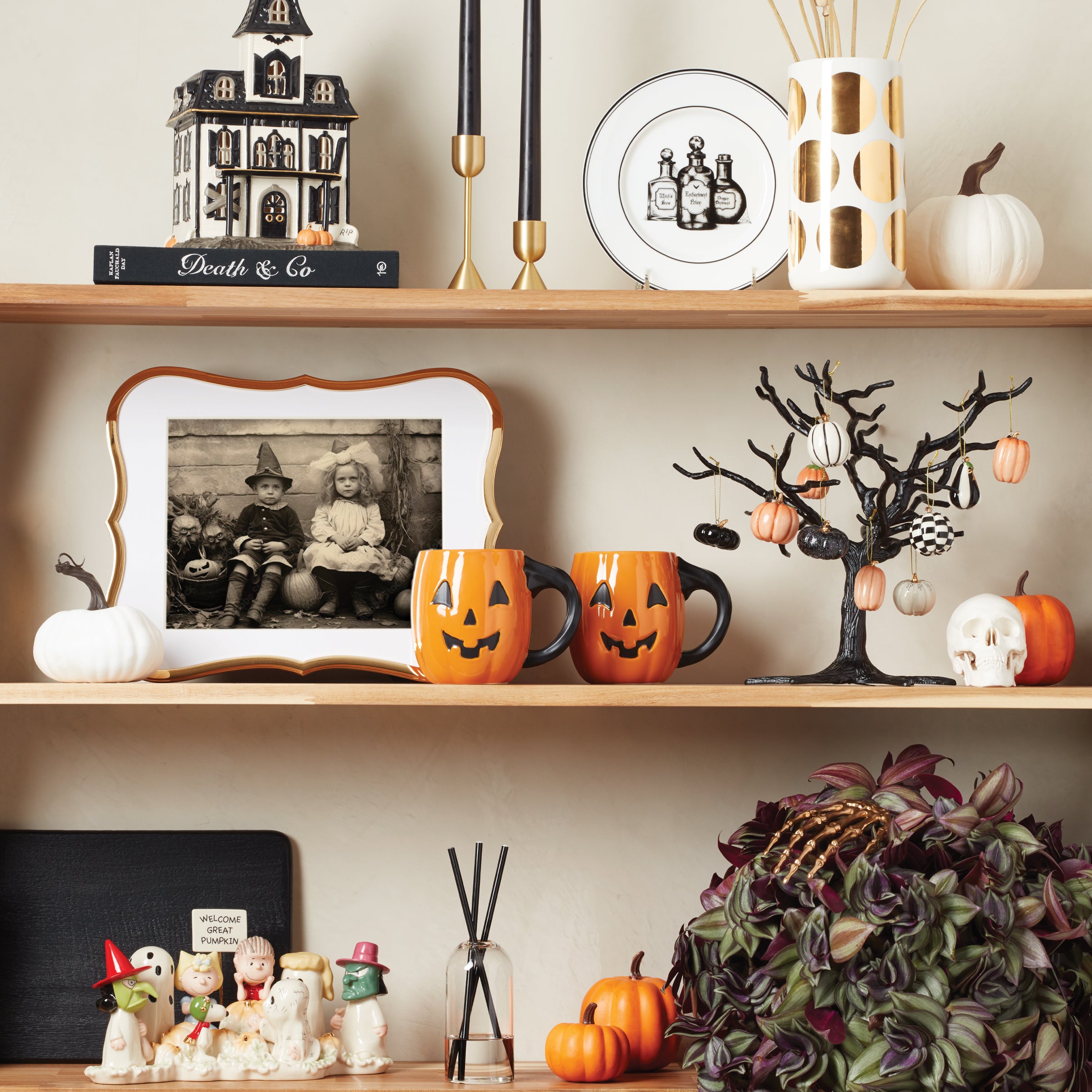 Mini Pumpkin 11 Piece Ornament & Christmas Tree Decor Set - Perfect for Holiday Home Decor, Thanksgiving and Fall Party Decoration