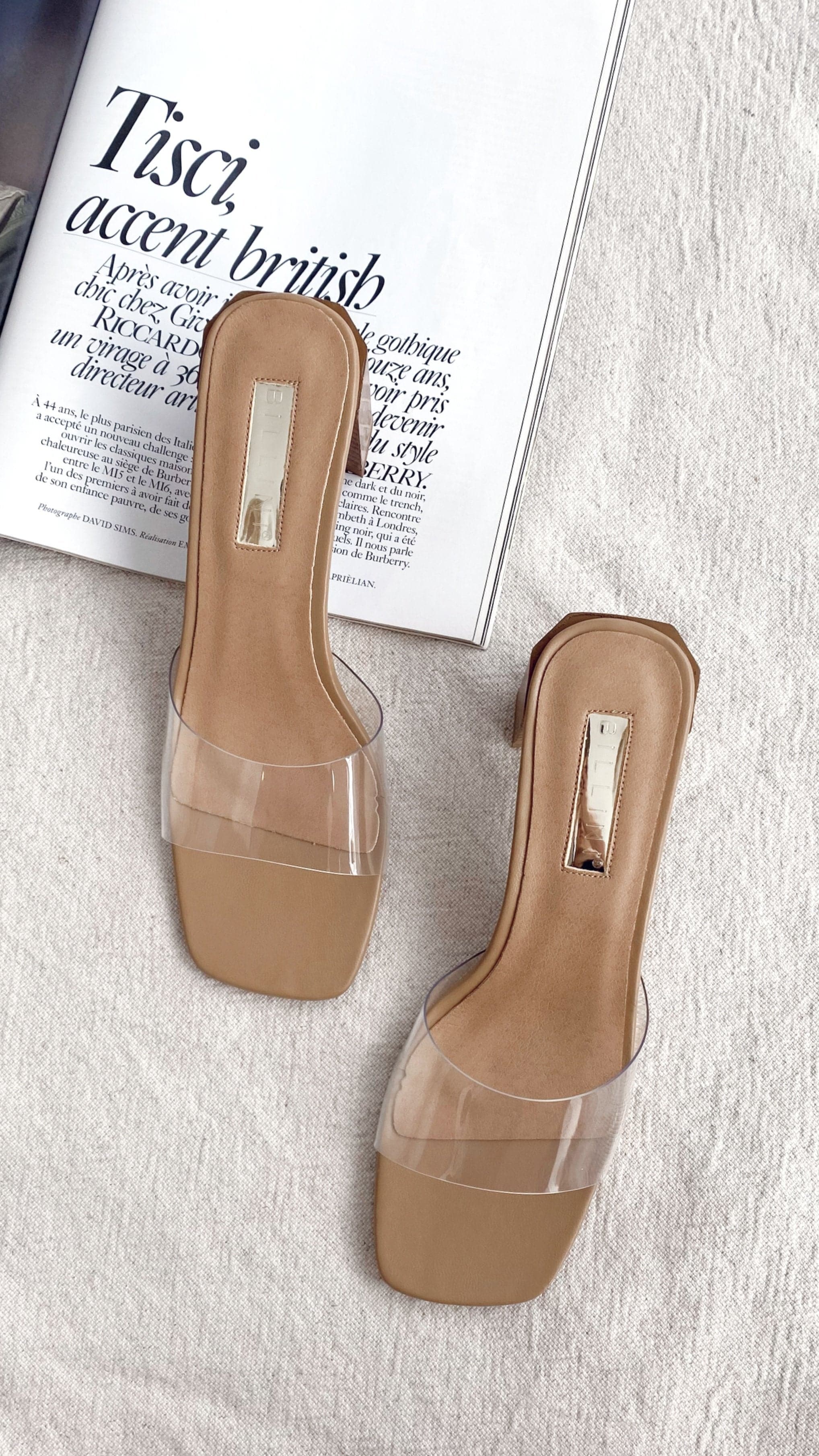 Lucy Heel Women's Sandals - Comfortable Clay & Clear Strappy Summer Shoes for Beach, Party & Casual Outings
