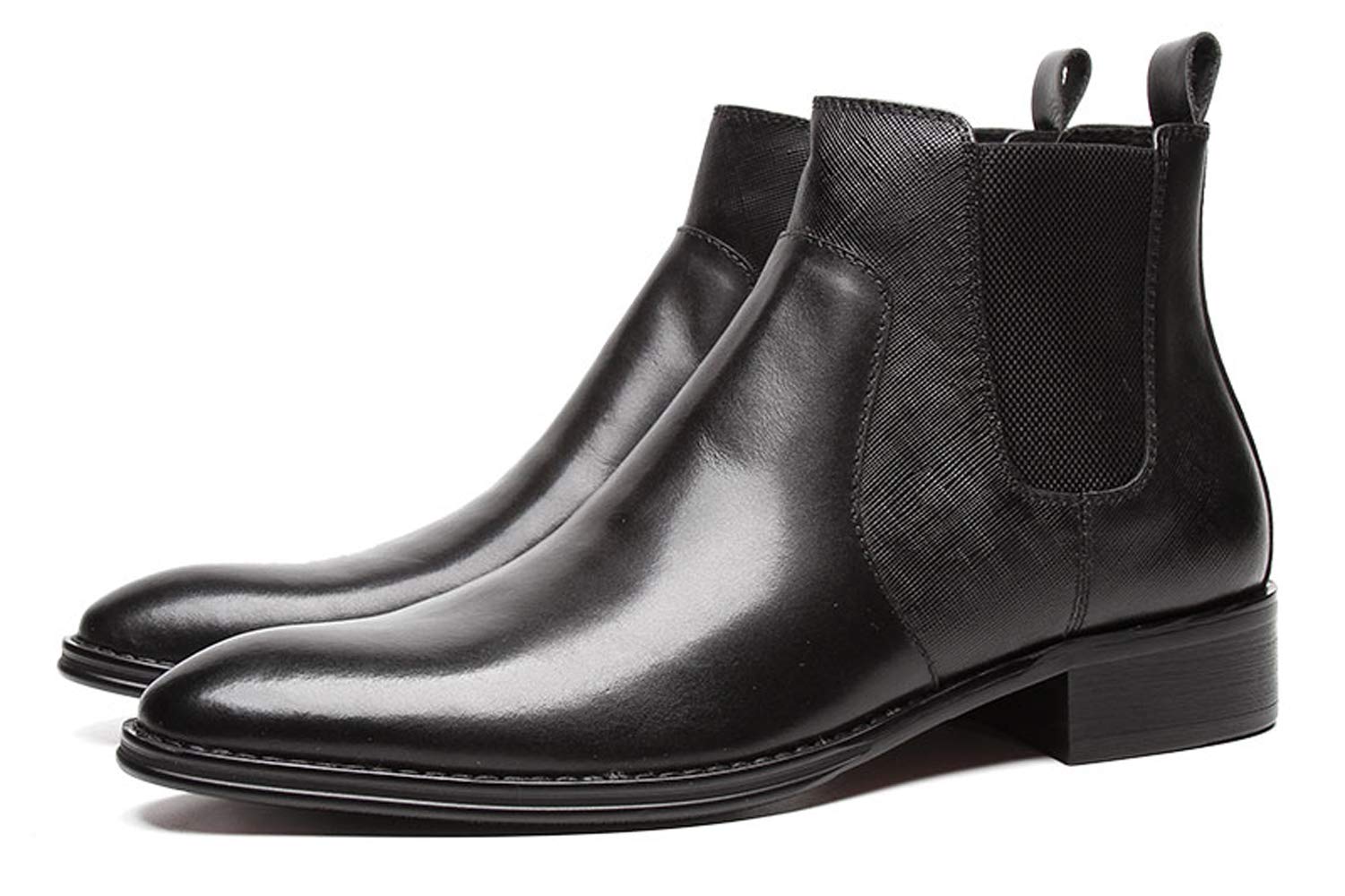 Men's Genuine Leather Chelsea Boots - Comfortable Ankle Boots for Casual & Dress Wear (Black/Brown) | Perfect for Office, Date Night & Everyday Outfits