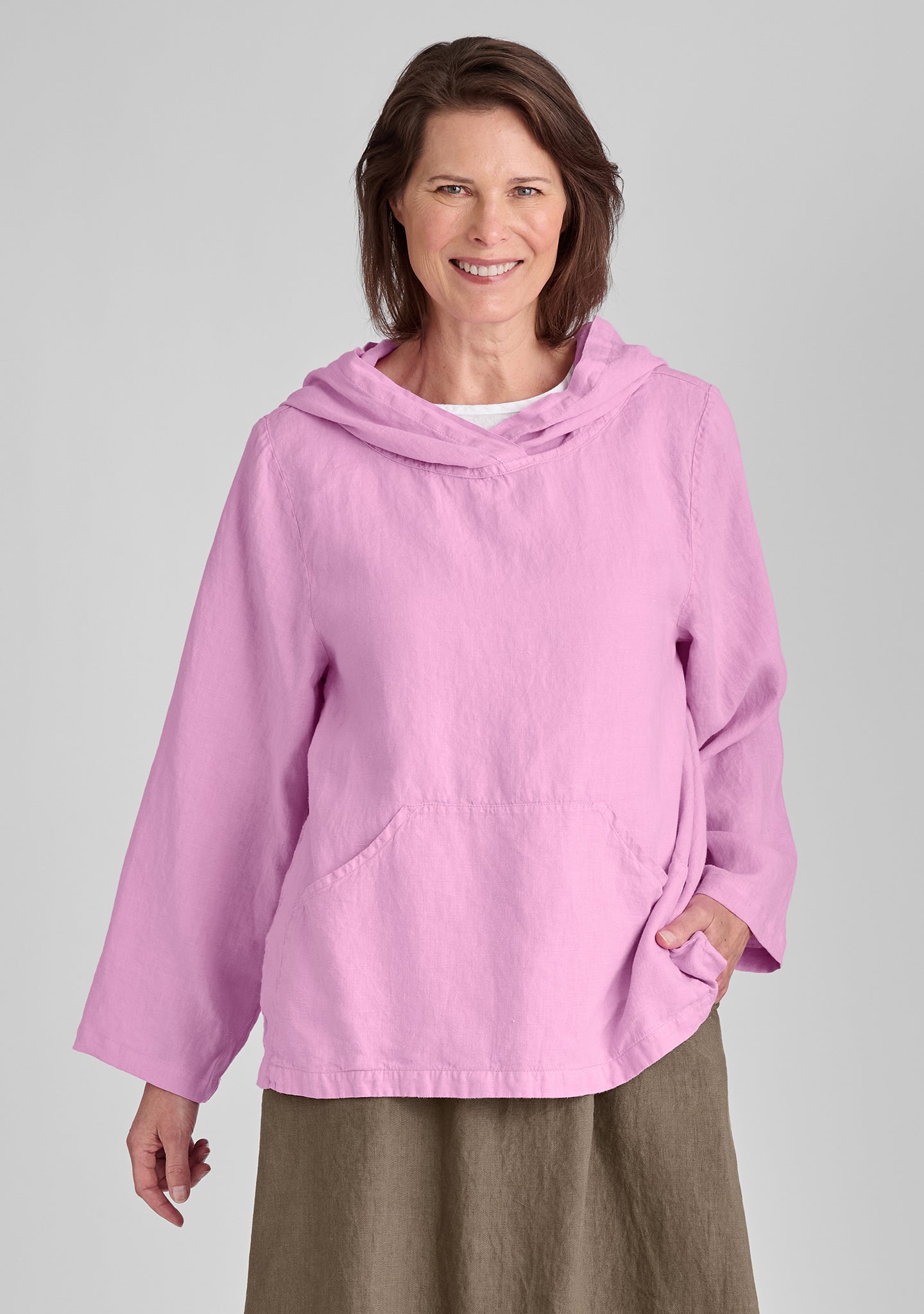 Premium Linen Hooded Shirt for Men & Women - Soft Breathable Pullover Hoodie for Casual Wear, Outdoor Activities & Loungewear