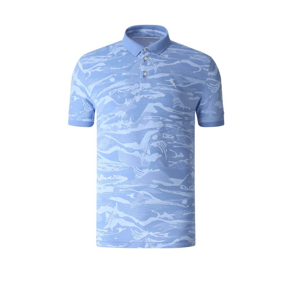 Eco-Friendly Sunblock® Printed Polo Shirt for Men & Women | UV Protection & Breathable Fabric | Perfect for Outdoor Activities, Golf & Casual Wear