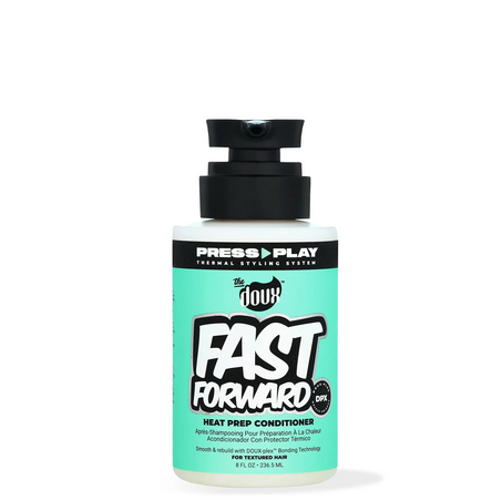 THE DOUX FAST FOWARD HEAT PREP CONDITIONER - Professional Heat Protectant for Natural Hair - Prevents Damage from Blow Dryers & Flat Irons - Perfect for Salon & Home Use