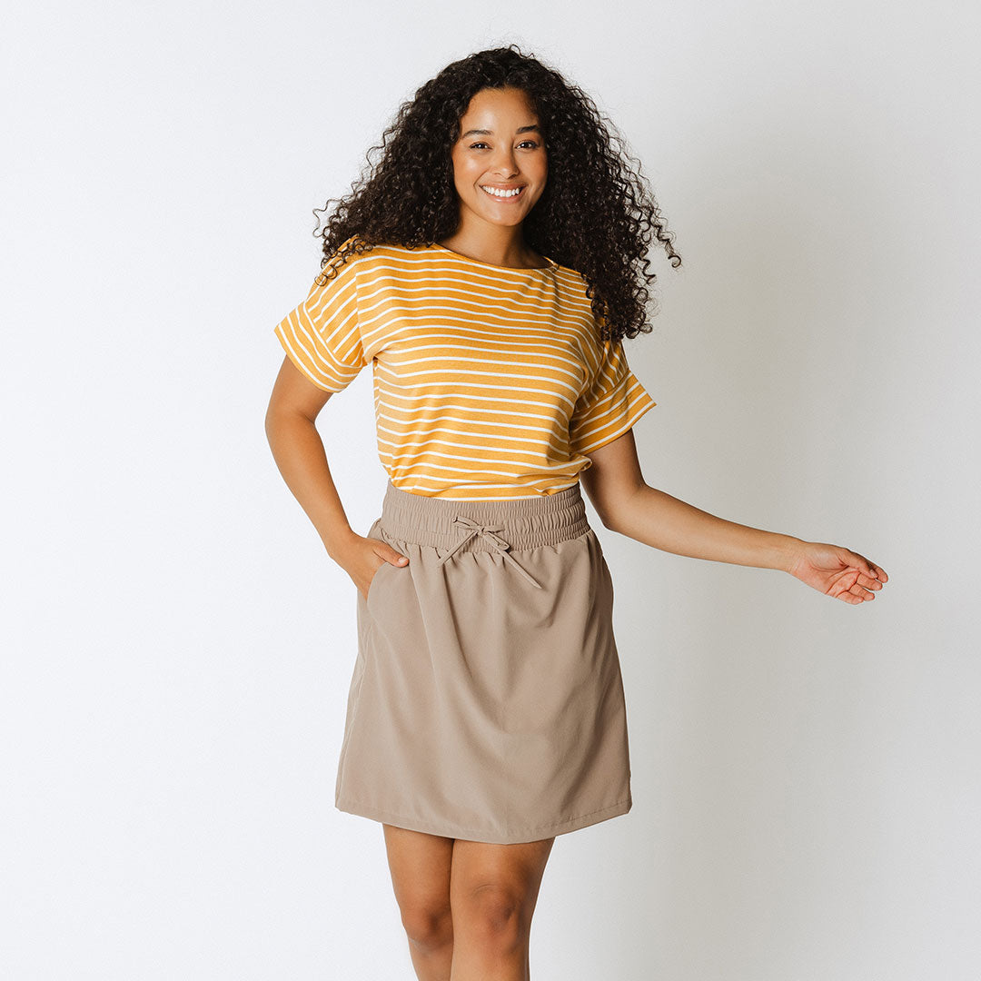 Cher Skirt for Women - Elegant Chestnut Brown A-Line Skirt | Perfect for Office, Party & Casual Wear