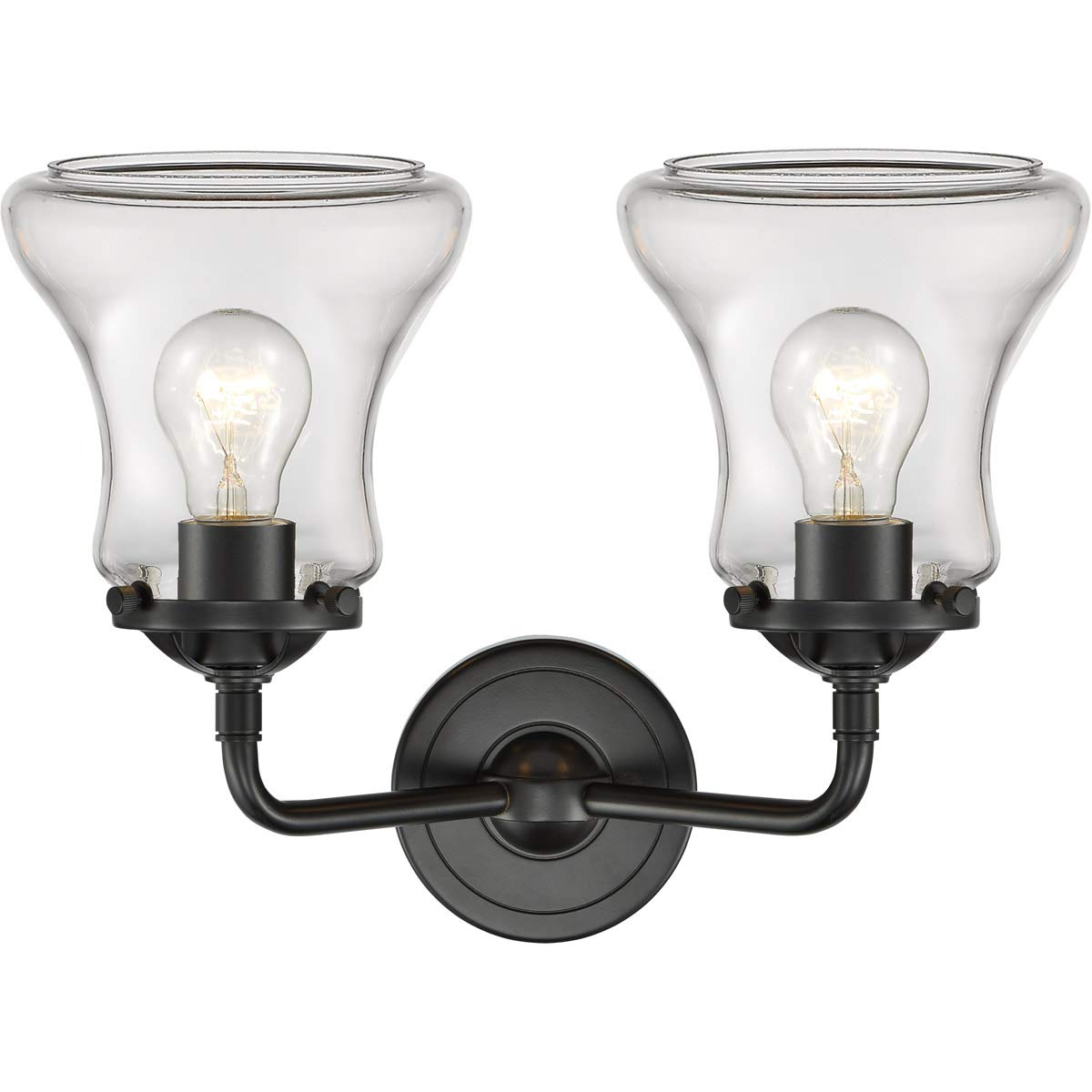 Innovations Lighting 284-2W-OB-G192-LED Bellmont 2-Light Bathroom Vanity Fixture - Modern LED Mirror Light for Bathroom Makeup & Shaving - Nouveau Collection (Oil-Rubbed Bronze Finish) - Perfect for Master Bath, Powder Room & Dressing Area Lighting