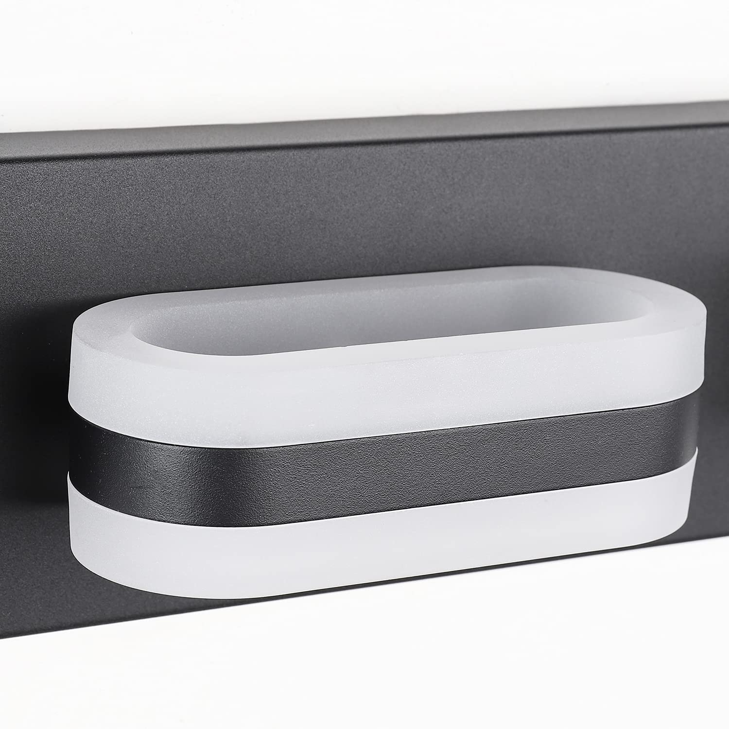 PRESDE 3-Light Modern Black Dimmable LED Bathroom Vanity Light Fixture - Over Mirror Wall Lighting (Cool White 6000K) for Bathroom, Powder Room & Dressing Area