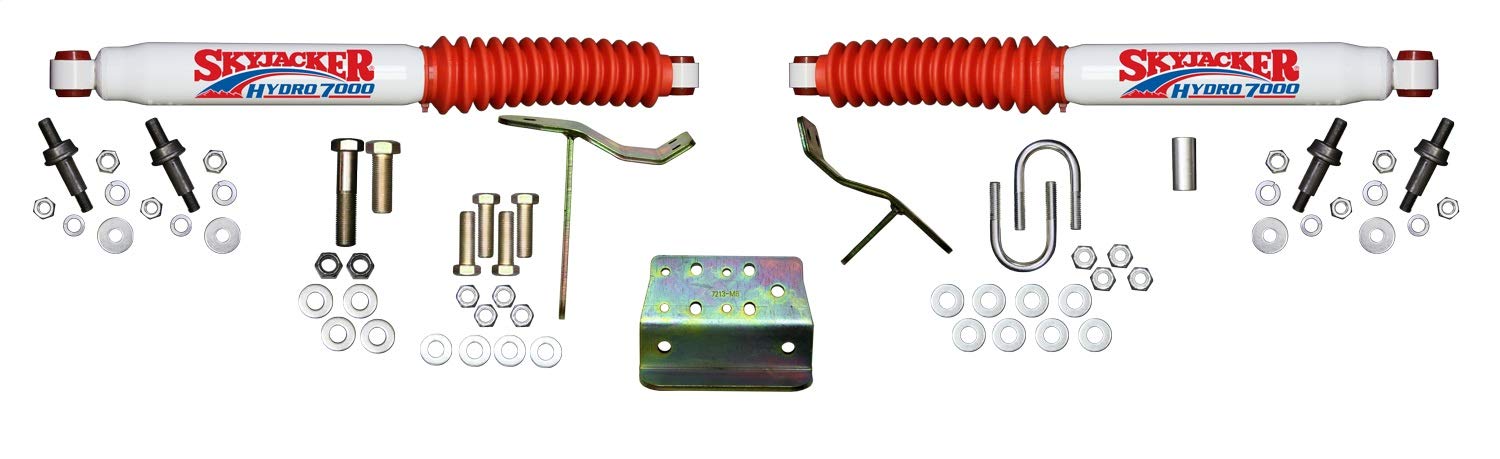 Skyjacker 7239 Dual Steering Stabilizer Kit - Heavy Duty Shock Absorber for Off-Road Trucks & Jeeps - Improves Handling on Rough Terrain & High-Speed Driving