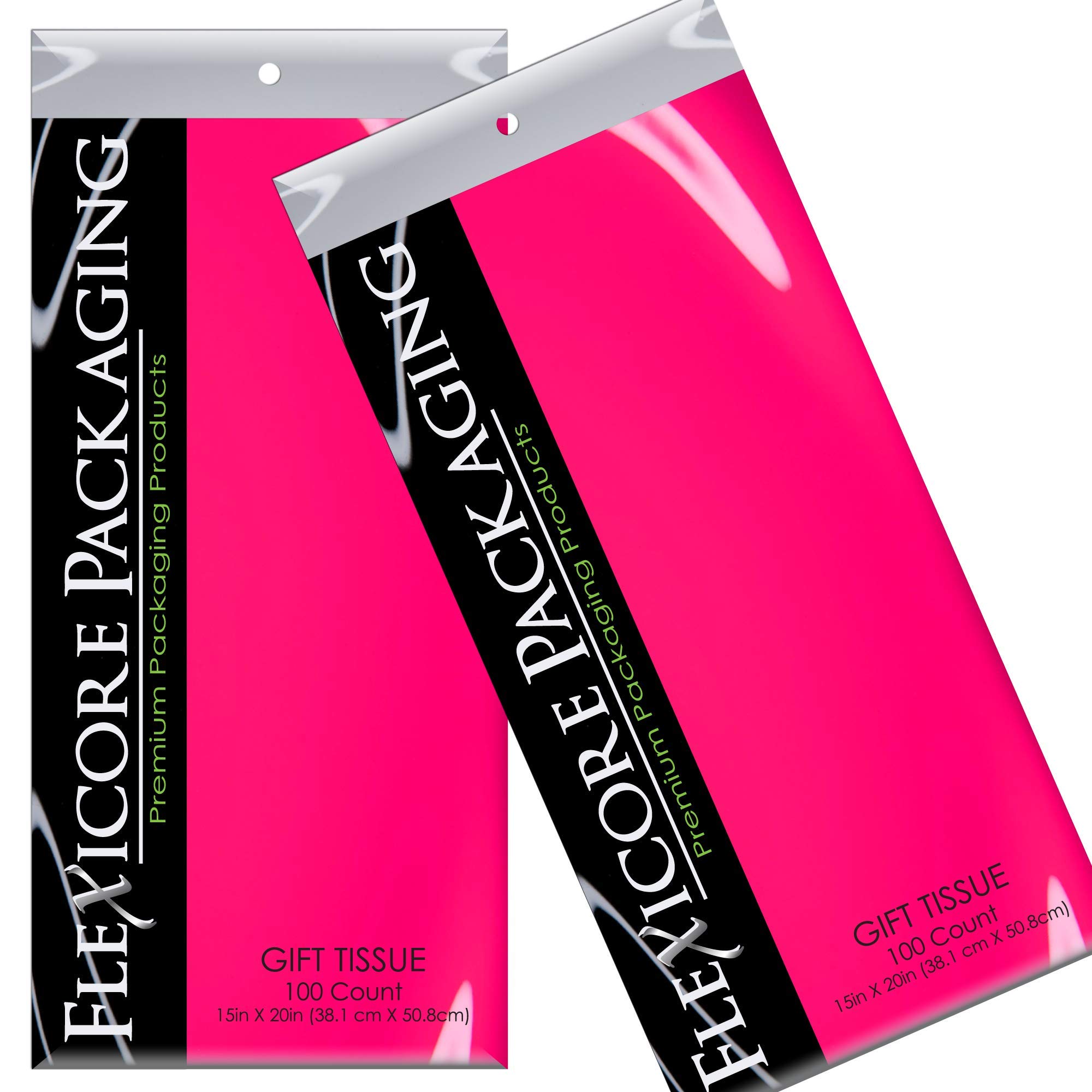 Flexicore Packaging® 50-Pack Natural Brown Kraft Paper Gift Bags with 100 Sheets Hot Pink Tissue Paper - Eco-Friendly Party Favor Bags for Weddings, Birthdays & Holiday Gifting