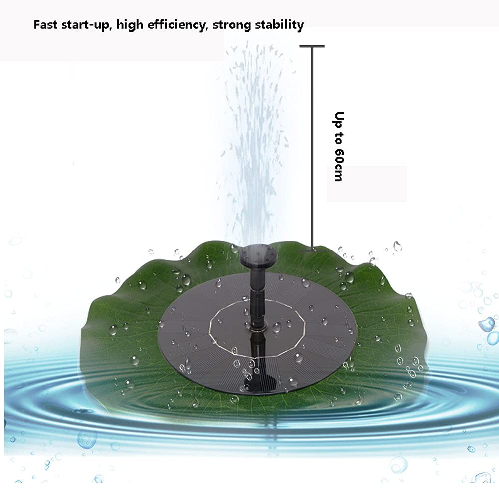 Solar Powered Floating Fountain with Brushless Pump - Lotus Leaf Design for Garden, Pond, and Bird Bath Decoration | Outdoor Solar Water Fountain for Patio, Yard & Backyard Landscaping