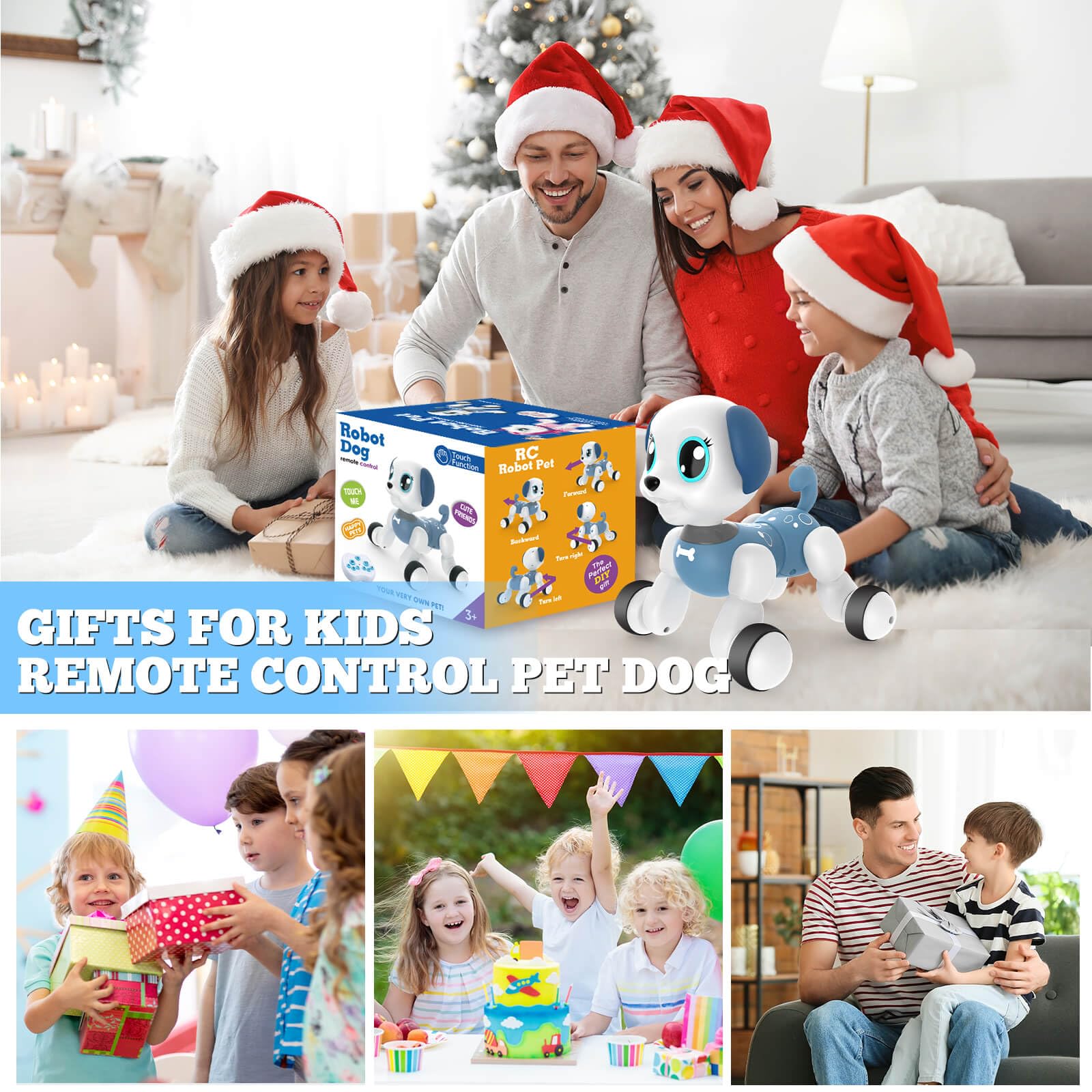 Interactive Remote Control Robot Dog Toy for Kids Ages 5-12 - Smart Electric Puppy Pet with Voice Commands & LED Eyes | Perfect STEM Learning Toy, Birthday Gift for Boys & Girls | Indoor Play, STEM Education, Family Entertainment