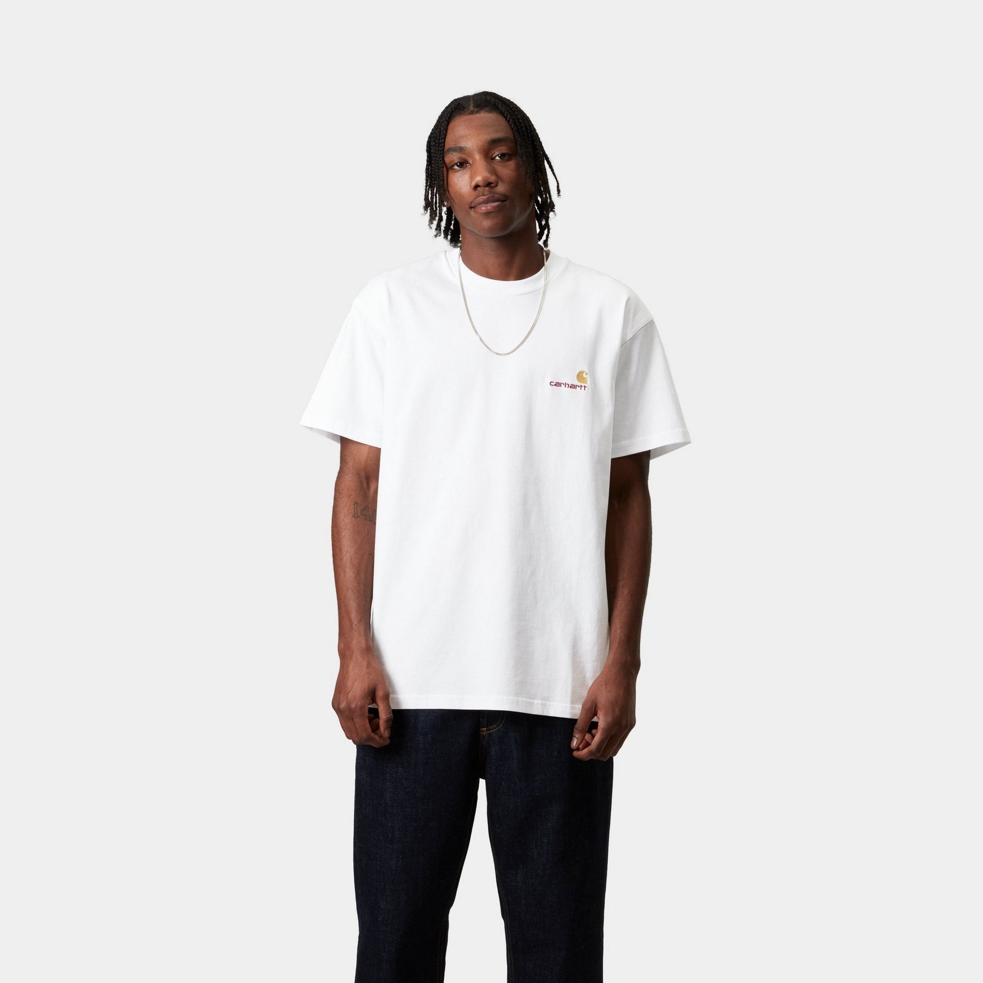 American Script T-Shirt | White Cotton Vintage Tee for Men & Women - Perfect for Casual Wear, Street Style & Everyday Outfits