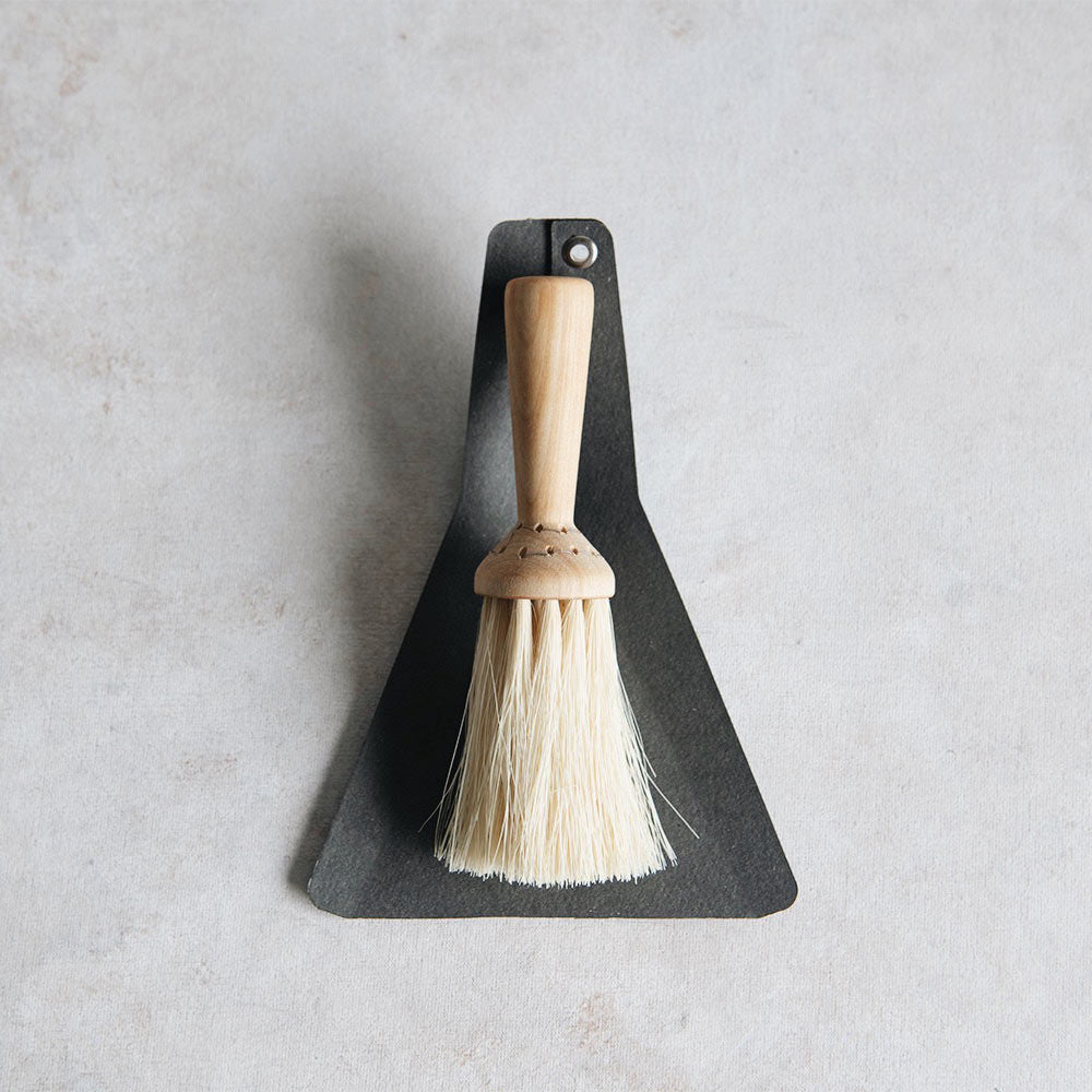 Mini Table Brush & Cardboard Dustpan Set - Compact Cleaning Tools for Home, Office, Kitchen Countertops & Workspaces