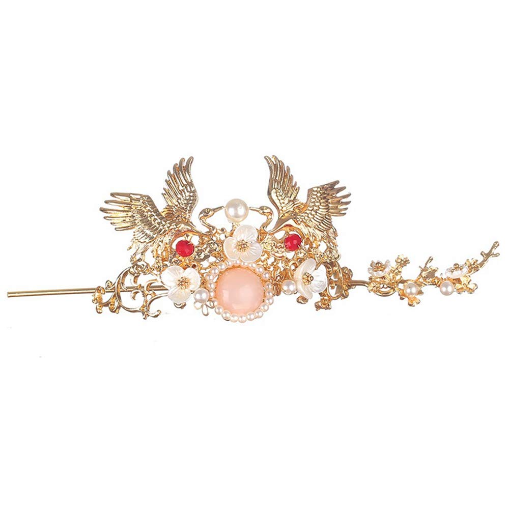 Vintage Chinese Hanfu Hair Crown Set - Gold Hairpins for Women | Traditional Styling Accessories