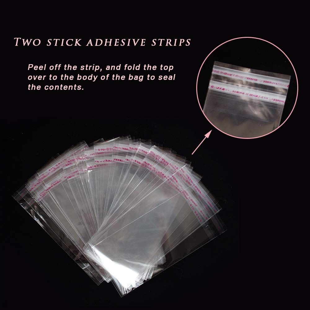 200 PCS Transparent Cake Money Box Bags - Food Safe Self-Sealing Adhesive Bags for Cash, Party Favors, Wedding Gifts & Baking Storage