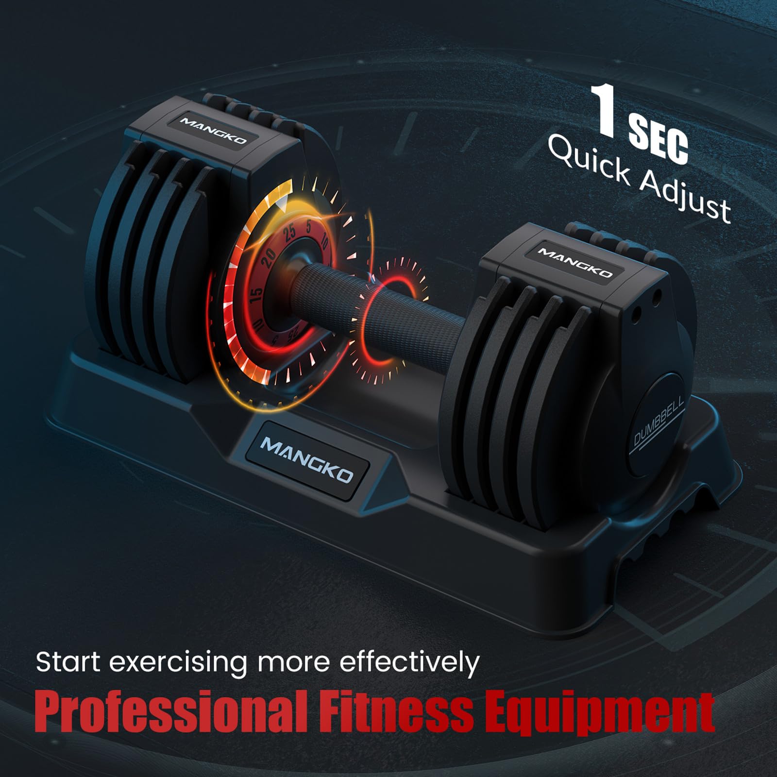 Mangko Adjustable Dumbbell Set 25LB - 5 in 1 Weight Dumbbells with Anti-Slip Nylon Handle for Home Gym, Strength Training & Full Body Workout - Perfect for Weight Lifting, Muscle Building & Fitness Exercises at Home