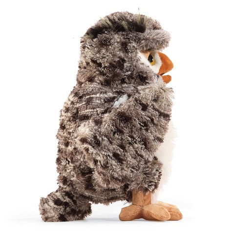 Folkmanis Wise Owl Hand Puppet - Realistic Animated Owl Plush Toy for Storytelling, Education & Play - Perfect for Kids, Teachers & Puppet Shows