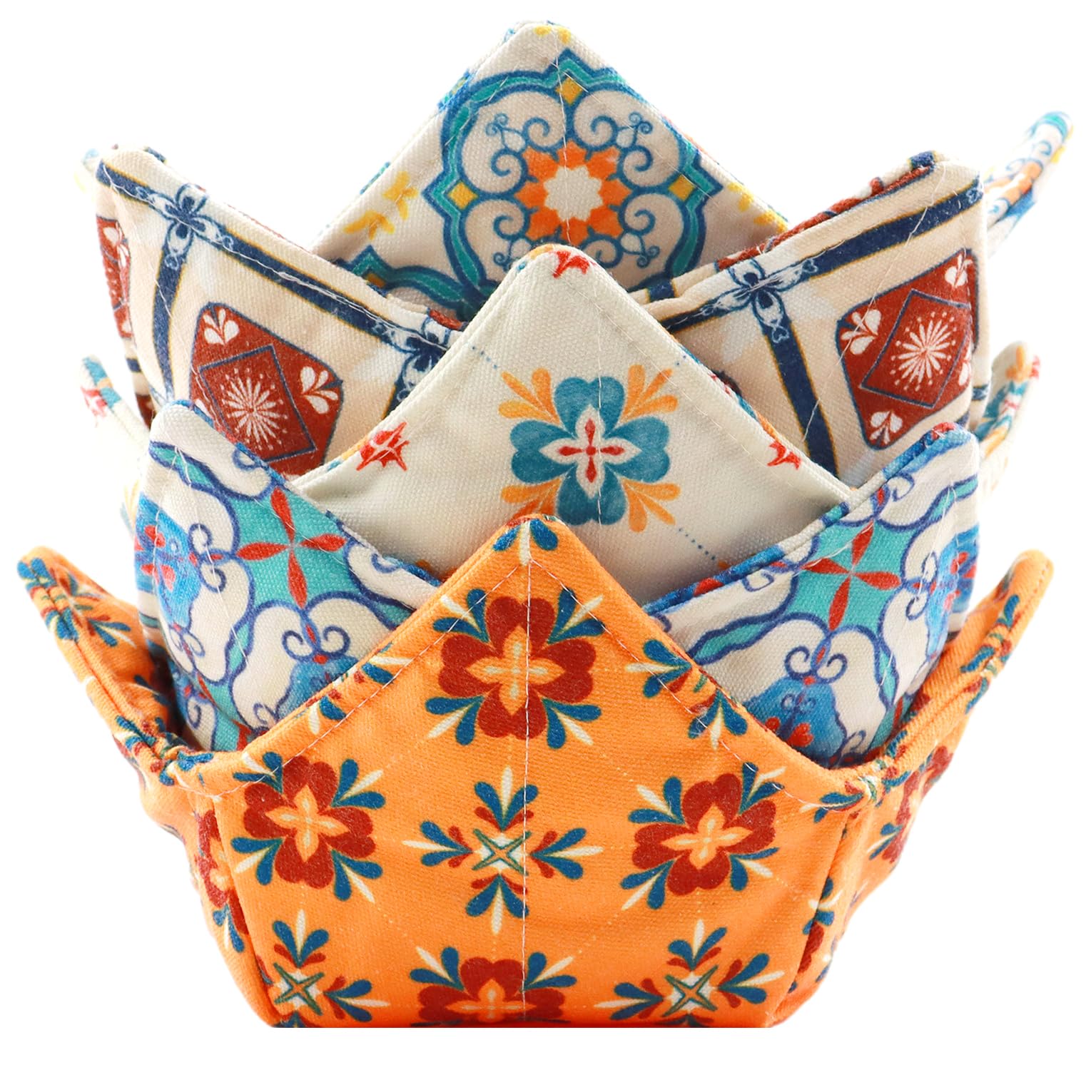 Microwave-Safe Cotton Bowl Cozy - Heat Resistant Hot Bowl Holder for Soup, Cereal & Stew - Perfect for Microwave Heating & Serving Comfort