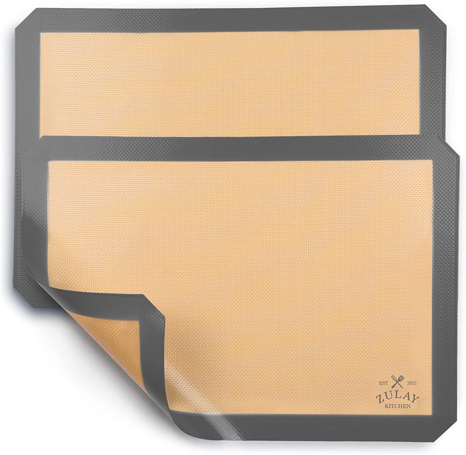 (2 Pack) Non-Stick Silicone Baking Mats - Reusable, BPA-Free for Cookies, Pastry, Bread - Perfect for Baking, Roasting & Air Frying