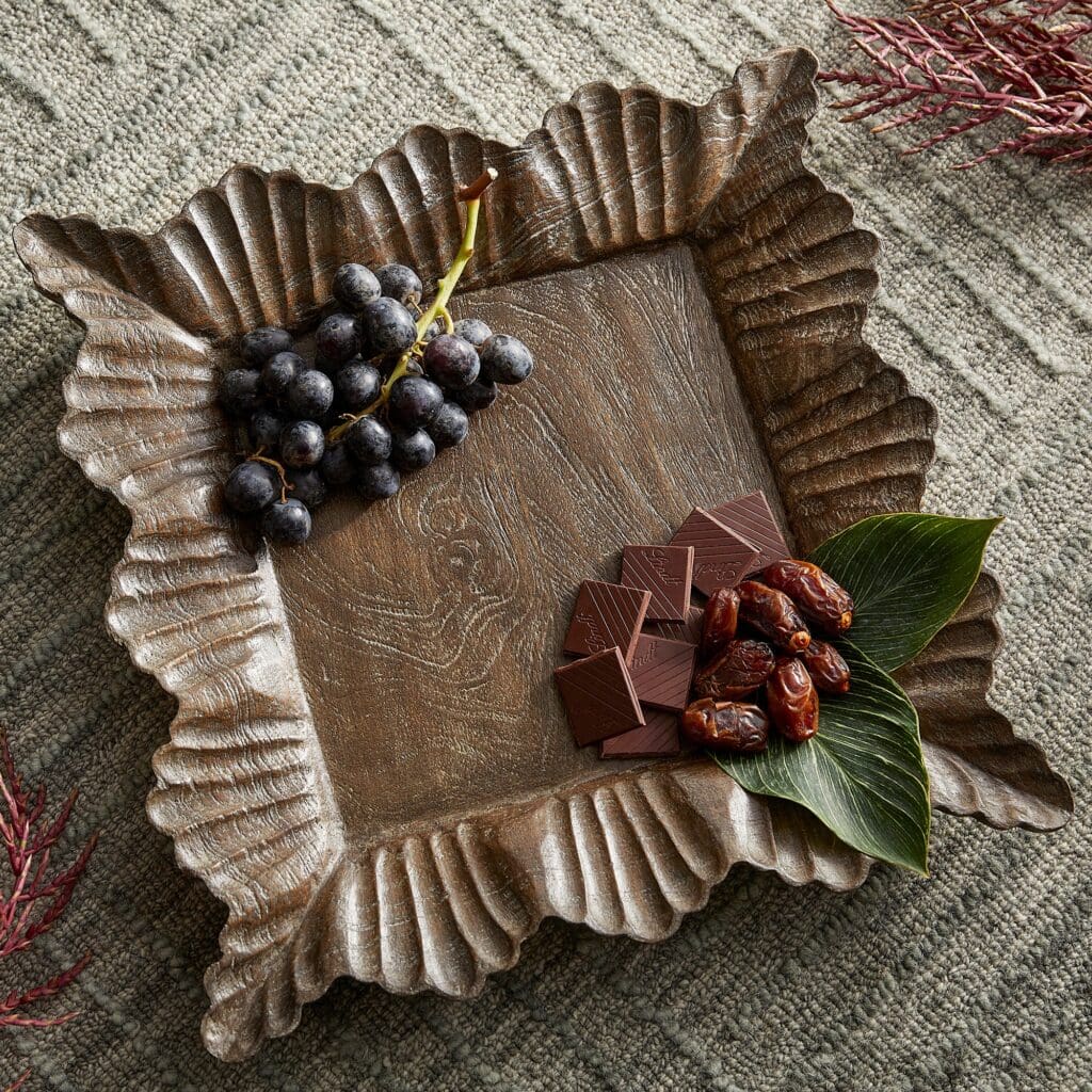 Cyan Design 11535 Lorenza Small Brown Tray - Elegant Serving Tray for Coffee, Tea, and Dessert Presentation | Perfect for Home Decor and Entertaining Guests