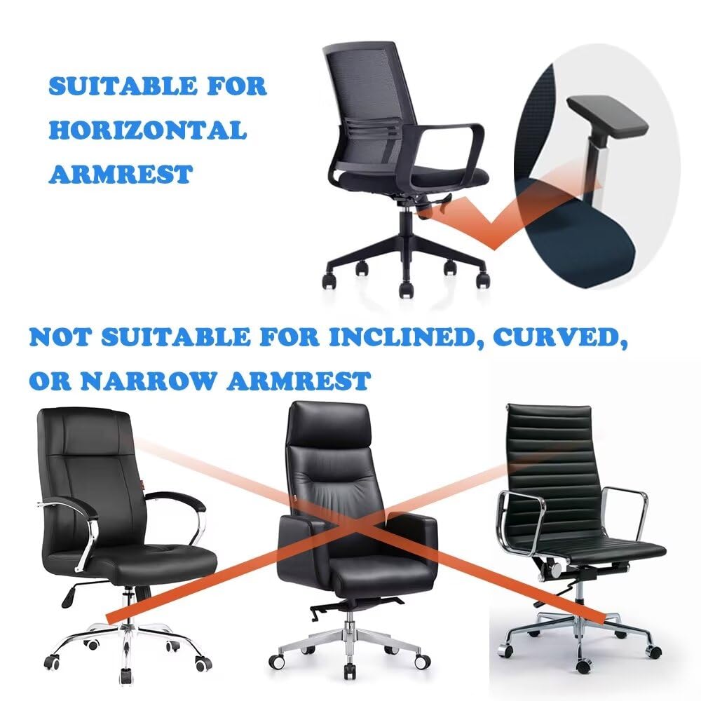 Upgrade Ergonomic Arm Rest Mouse Pad - Dual Purpose Desk & Chair Wrist Support, Adjustable Armrest Attachment for Gaming & Office Use - Pressure Relief for Elbows & Forearms - Perfect for Computer Work, Gaming Setup & Home Office Comfort