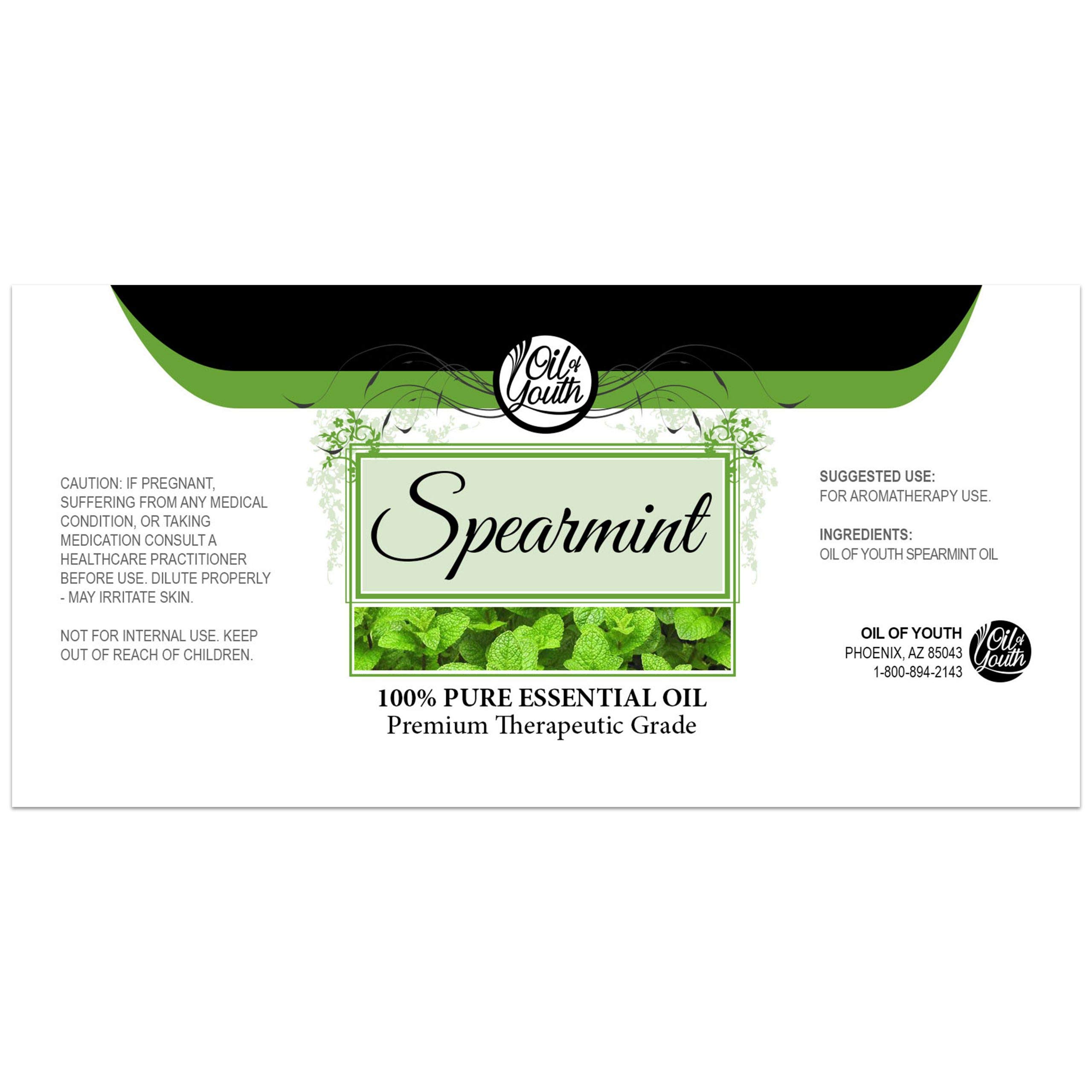 Pure Spearmint Essential Oil 8oz - 100% Natural Therapeutic Grade for Aromatherapy, Skincare & Hair Care - Bulk Spearmint Oil for Diffusers, Massage & DIY Beauty Products