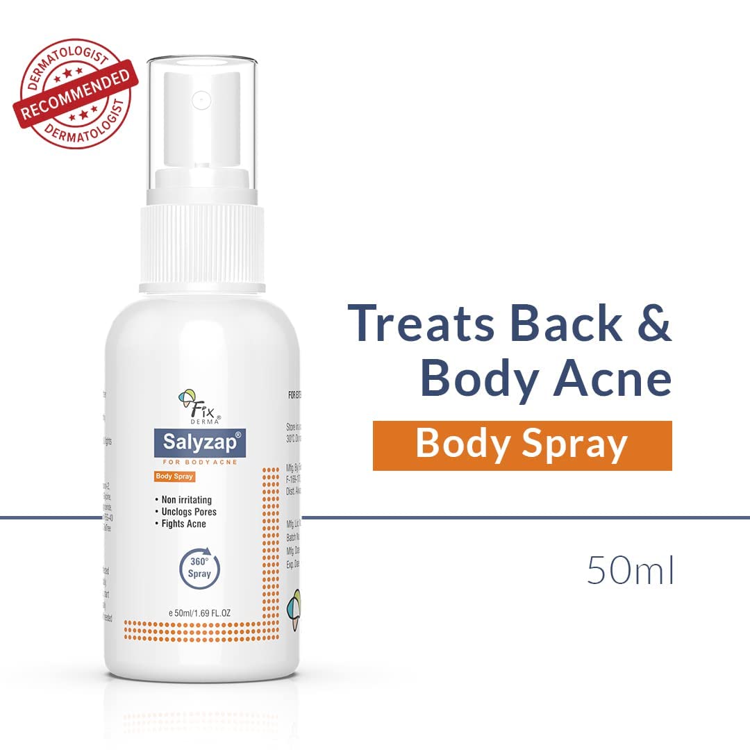 Salicylic Acid Body Acne Spray for Back, Shoulders, Neck & Chest - Acne Treatment for Women & Men | Improves Breakouts & Skin Texture (50ml) | Perfect for Post-Workout, Travel & Daily Skincare Routine