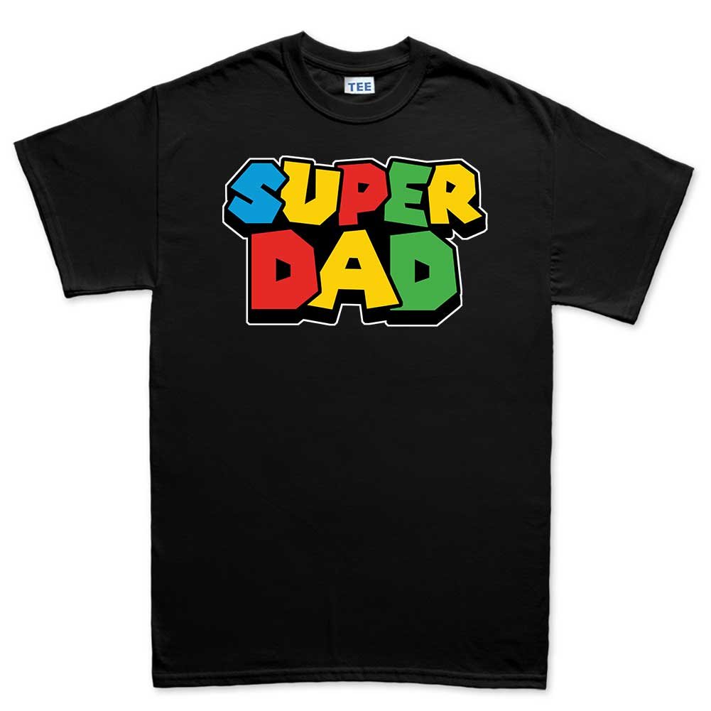 Super Dad Bros. Gaming T-Shirt for Men - Cool Gamer Father Tee in Black - Perfect for Father's Day, Gaming Events & Casual Wear