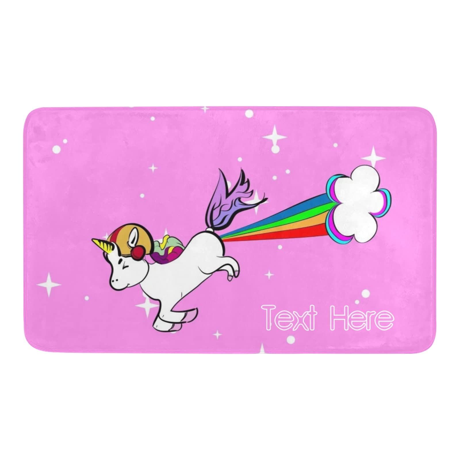 Personalized Unicorn Doormat - Custom Name Welcome Mat for Indoor & Outdoor Use - 30x18 Inch Non-Slip Entrance Rug - Perfect for Front Door, Garden, Kitchen & Home Decor