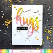 Waffle Flower Oversized Hugs Stamp Set - Send Paper Hugs When You Can't Be There - Perfect for Greeting Cards, Scrapbooking & DIY Crafts