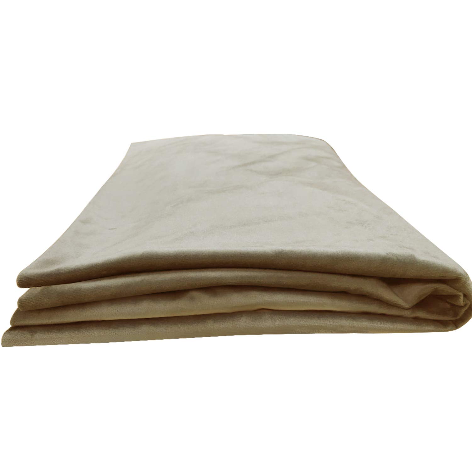 WOWMAX 100% Cotton Velvet Triangular Pillow Covers - California King Size Wedge Pillow Cases for Reading, Headboard & Backrest Support - Soft Light Tan Bolster Cushion Cover for Bed, Sofa & Lounge