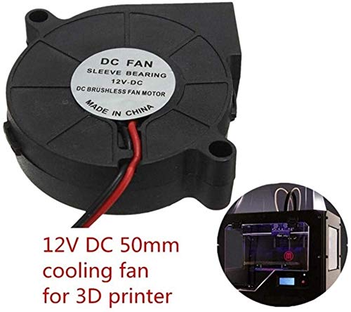 3Pcs 12V 50mmx50mm 3D Printer Cooling Fan - High Speed Radial Blower for 3D Printer Accessories | Perfect for ABS/PLA Filament Cooling & Heat Dissipation
