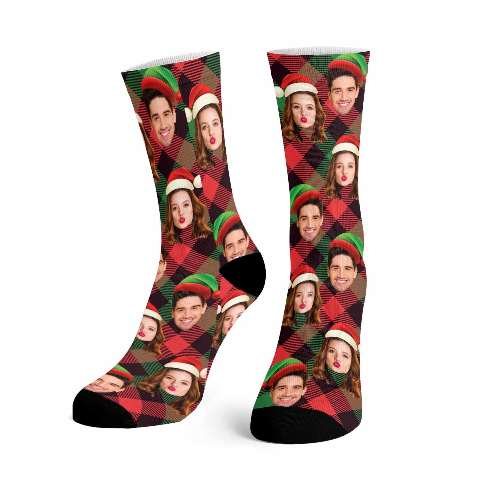 Custom Photo Face Socks - Personalized Unisex Crew Socks with Your Picture - Unique Christmas Gift for Couples, Friends & Family - Perfect for Holidays, Birthdays & Special Occasions
