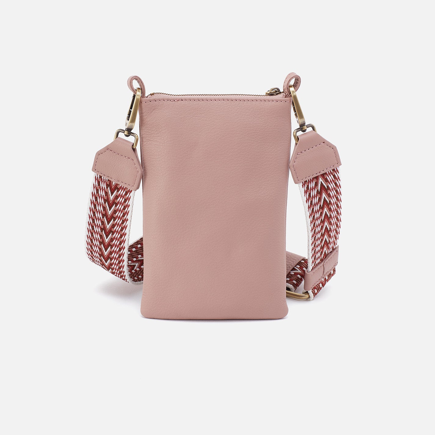 Premium Pebbled Leather Cass Phone Crossbody Bag in Blush Pink - Perfect for Everyday Use, Travel, and Shopping