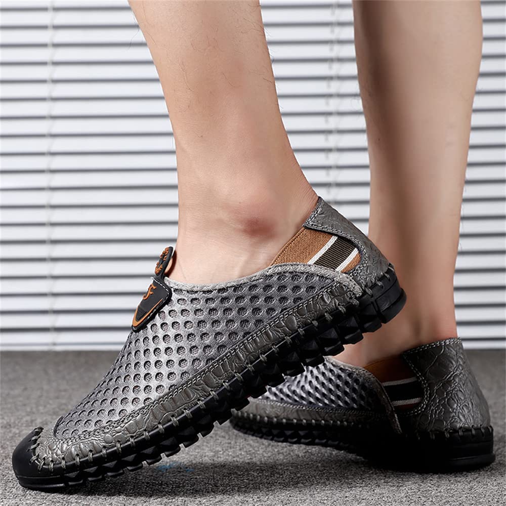 **Men's Water Shoes - Quick-Dry Mesh Slip-On Loafers for Walking, Beach, Pool & Outdoor Activities**