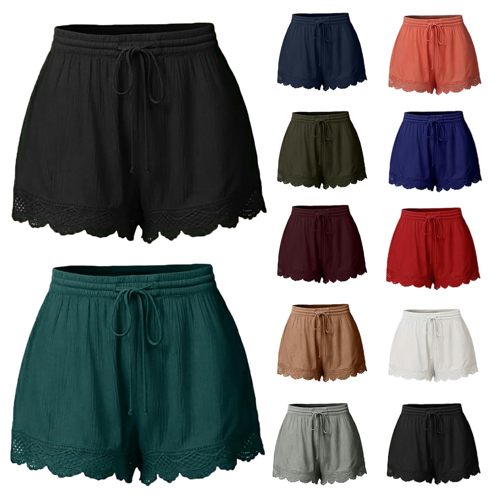 Women's Summer Athletic Shorts with Pockets - Workout & Beach Wear