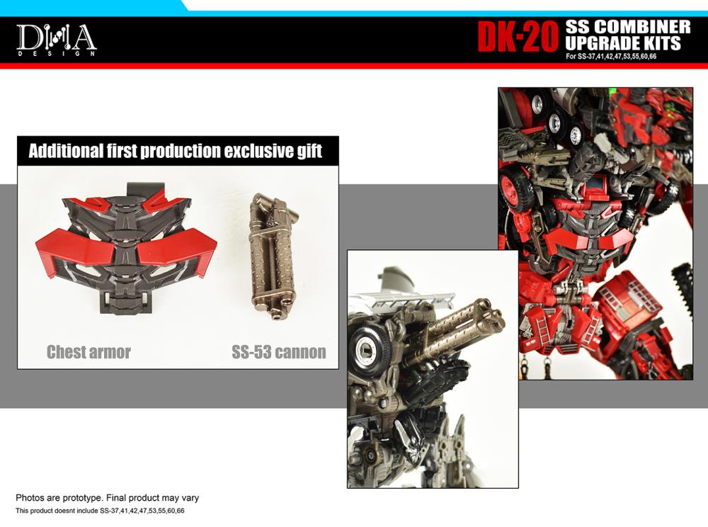 DNA Design DK 20 Upgrade Kit for Superion Combiner (Reissue with Bonus) - Transform Your SS Combiner into a Masterpiece for Display & Collection