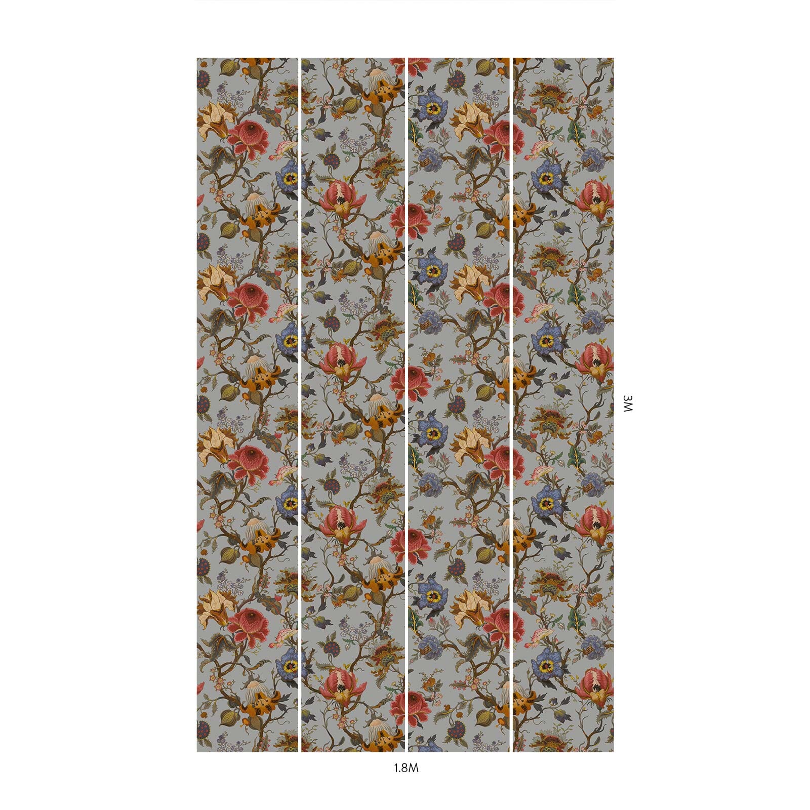 ARTEMIS Premium Peel and Stick Wallpaper - Dove Grey - Self-Adhesive Removable Wallpaper for Bedroom, Living Room, and Office Decor
