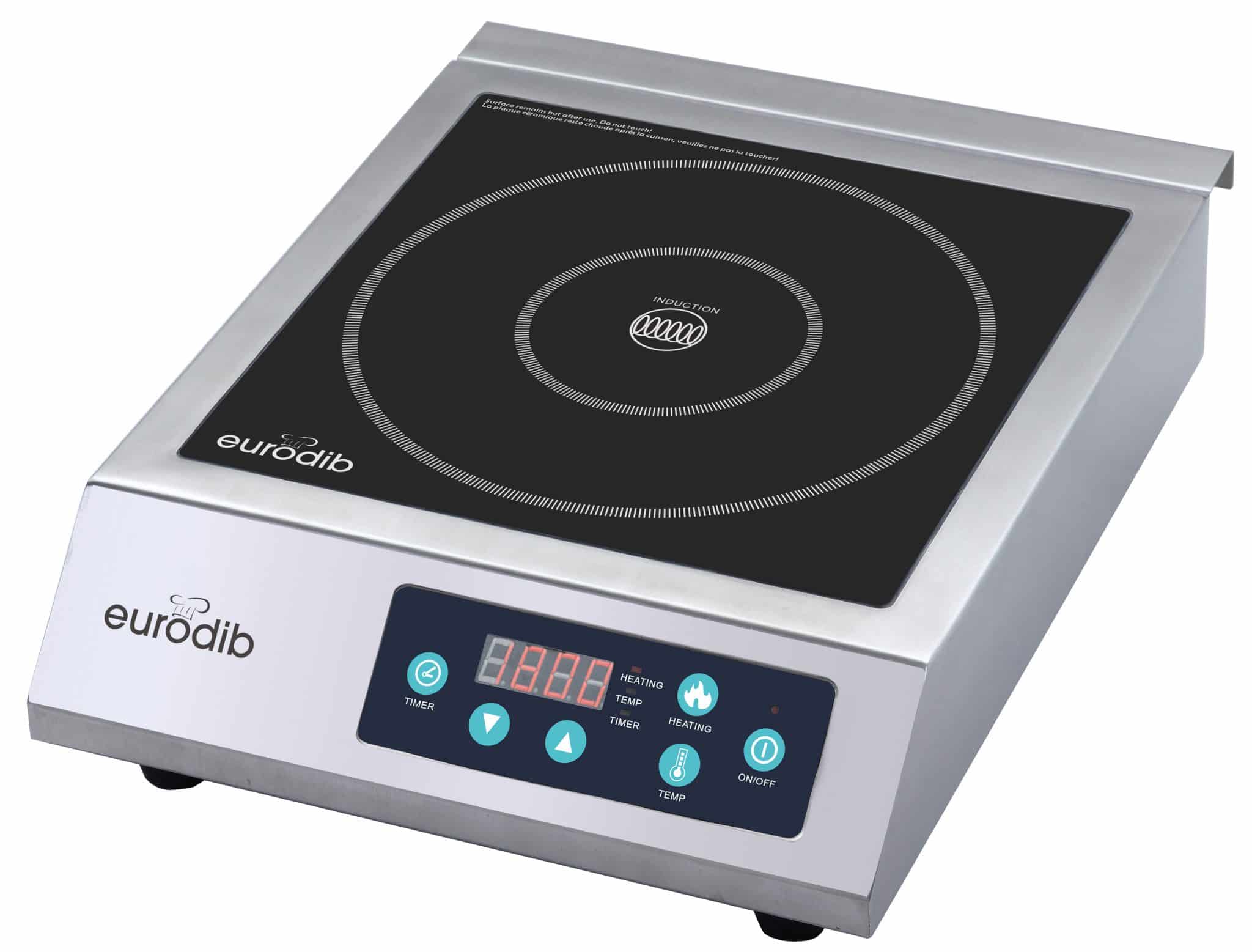 Eurodib CI1800 Commercial Countertop Induction Range 120V - Professional Restaurant & Kitchen Equipment for Fast Cooking - Perfect for Small Restaurants, Food Trucks & Home Chefs