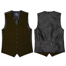 LA Smith Plain Country Waistcoats for Men - Classic Casual Vest with Adjustable Straps - Perfect for Western Wear, Cowboy Costumes & Country Weddings