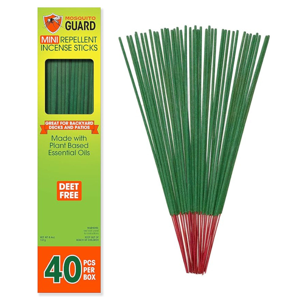 Natural Mosquito Repellent Sticks 40 Pack - DEET-Free, Long-Lasting Insect Protection for Outdoor Camping, Hiking, and Backyard Use