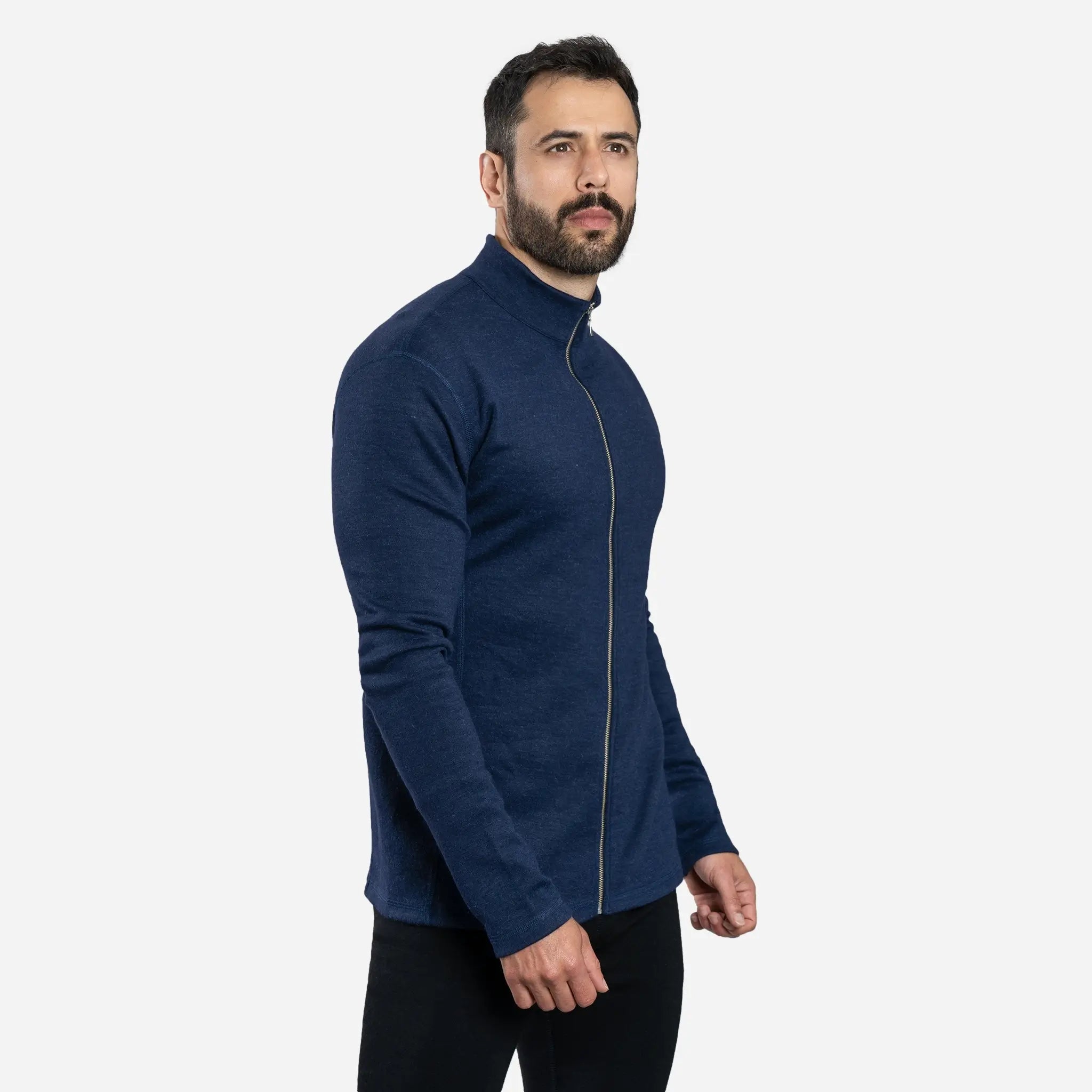 Men's Alpaca Wool Jacket - 420 Midweight Full Zip Fleece for Outdoor Hiking & Winter Travel | Warm & Durable Cold Weather Coat